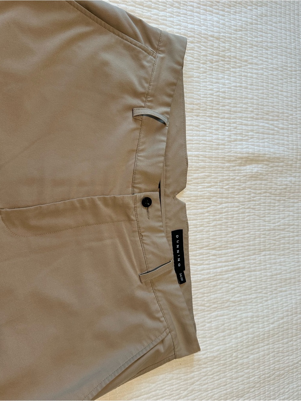 Dunning Men's Khaki Performance Golf Pants